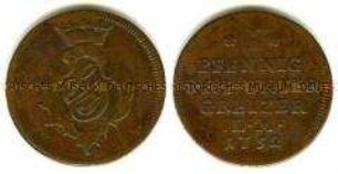 Reuß-Untergreiz, 1 Pfennig 1752