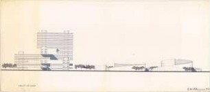 Schneider - Esleben, Paul; Castrop - Rauxel; Rathaus mit Kultur- und Sportzentrum - Ansicht von Süden