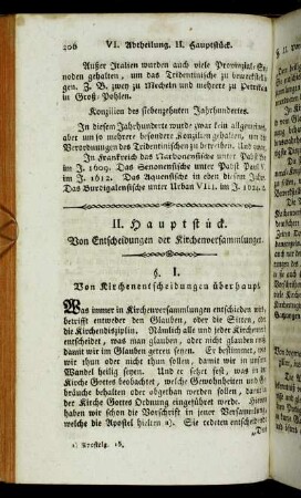 II. Hauptstück. Von Entscheidungen der Kirchenversammlungen.