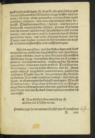 Von fleischlichen menschen/ so widder die Clöster toben.