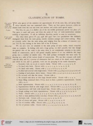 II. Classification of Tombs