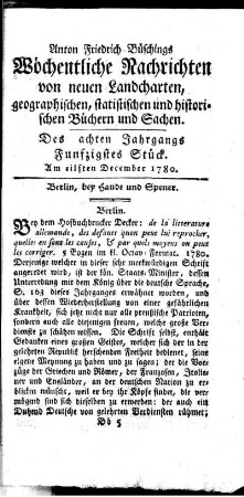 Fünfzigstes Stück