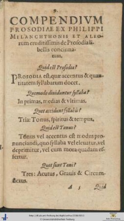 Compendium prosodiae