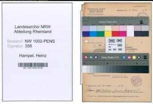 Entnazifizierung Heinz Hampel , geb. 25.04.1901 (Verwaltungsinspektor)