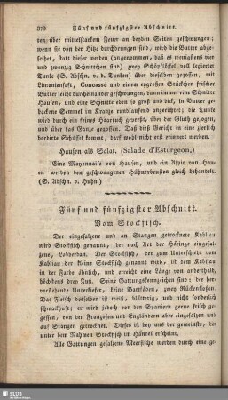 Fünf und fünfzigster Abschnitt. Vom Stockfisch