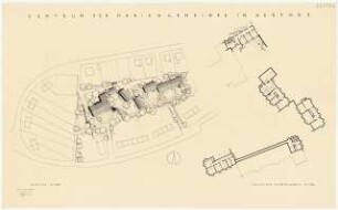 Evangelisches Gemeindezentrum, Herford: Lageplan 1:500, Grundriss Kellergeschoss 1:200