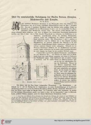 7: Über die mittelalterliche Befestigung der Städte Bernau, Prenzlau, Fürstenwerder und Templin, [2]