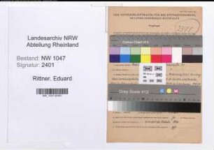 Entnazifizierung Eduard Rittner , geb. 06.02.1913 (Polizist)