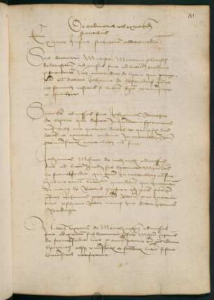 De ordinariae [sic] vel extraord[inariae?] stantibus.