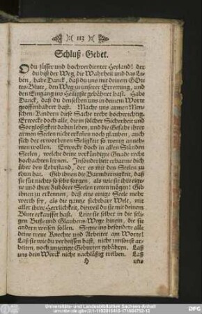 Schluß-Gebet.