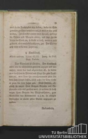 Knoblauch. Allium sativum. Linn. Cl. VI. Franz. de l'ail. Engl. yarlick.
