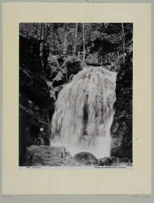 Der Amselfall im Amselgrund zwischen Rathewalde und Rathen in der Sächsischen Schweiz, Blatt Teil einer Reihe