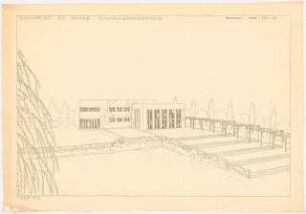 Gymnastikschule am See Monatskonkurrenz Dezember 1932: Perspektivische Ansicht