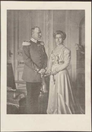 Großherzog Friedrich II. und Großherzogin Hilda, Kniestück.