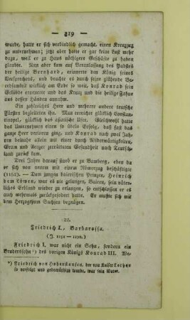 22. Friedrich I., Barbarossa. (J. 1152 - 1190.)