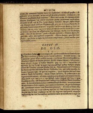 Caput III. De Deo.