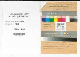 Entnazifizierung Karl Stiller , geb. 20.06.1899 (Lehrer)