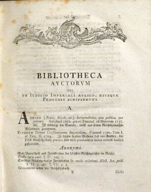 Einleitung in den Reichshofrathsproceß : aus einer Handschrift herausgegeben und mit vielen Zusaetzen vermehret, 1
