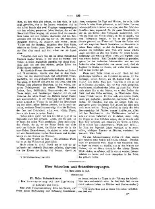 Über Schreiben und Schreibbewegungen : (Fortsetzung)