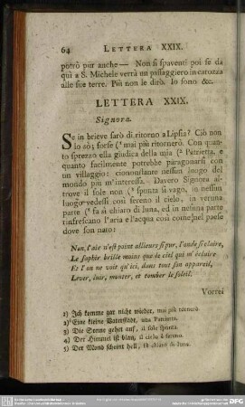 Lettera XXIX. Signora