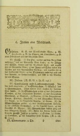 6. Italien oder Welschland