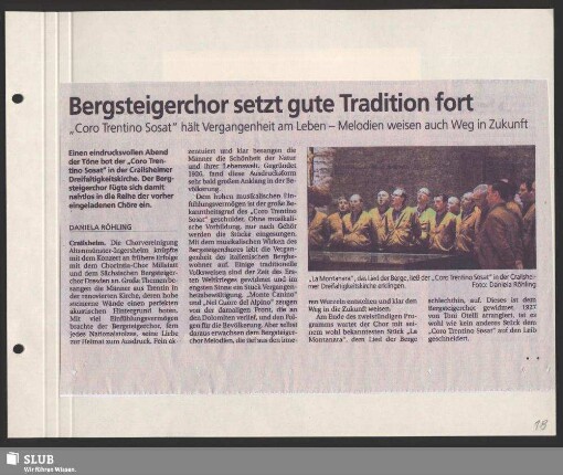 Bergsteigerchor setzt gute Tradition fort