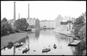 Wurzen. Mühlgraben m. Stadtmühle und Ruderbooten