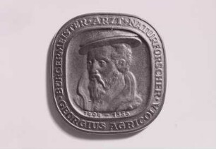Plakette Georgius Agricola (Mittelstück der Amtskette des Rektors der TH Karl-Marx-Stadt/Chemnitz)