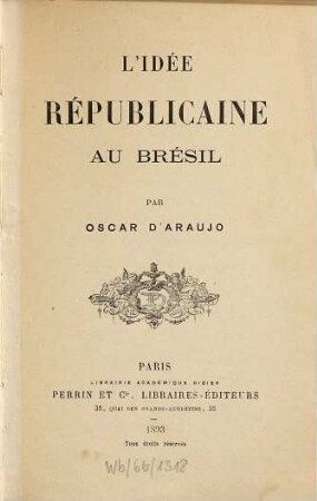 L'idée Républicaine au Brésil
