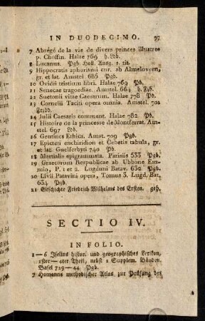 77-81, Sectio IV.