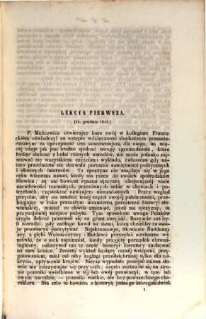 Adama Mickiewicza rzecz o literaturze słowiańskiéj wykładana w Kolegium Francuzkiém. 2
