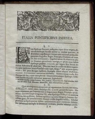 Italia Pontificibus Infesta.