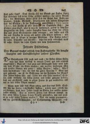 Zehende Tischlesung.