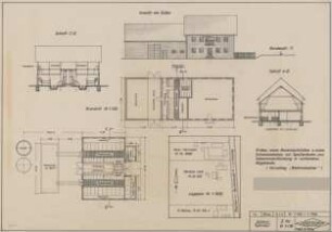 Einbau eines Boxenlaufstalles u. eines Schweinestalles mit Spaltenboden und Schwemmentmistung in vorhandene Altgebäude