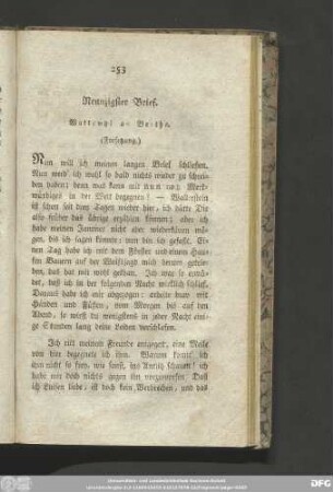 Neunzigster Brief. Wattewyl an Bertha. (Fortsetzung.)