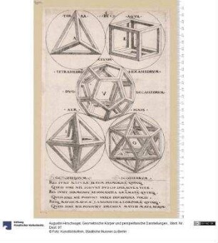Geometrische Körper und perspektivische Darstellungen.