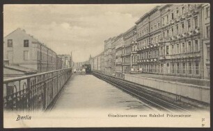 Ansichtskarte "Gitschinerstrasse vom Bahnhof Prinzenstrasse"