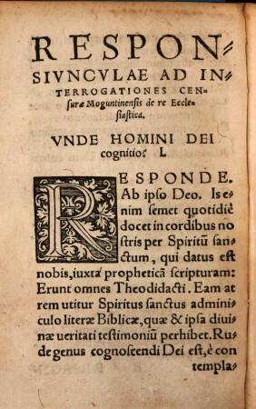 Quid ad interrogata censurae Moguntinensis de re ecclesiastica a candidatis sacri ordinis quam brevissime responderi possit : accessit praefatio paraenetica