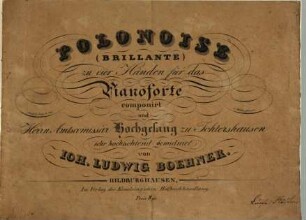 Polonoise (brillante) zu vier Händen für das Pianoforte
