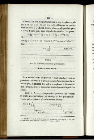 Note sur les fractions continues périodiques.