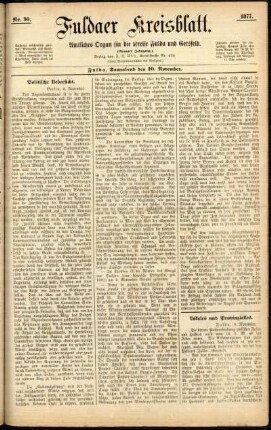 Ausgabe vom Samstag, den 10. November 1877.