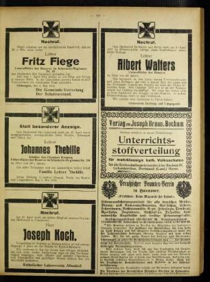 [Nachruf] : [Johannes Thebille]