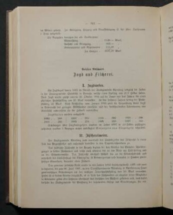 Sechster Abschnitt. Jagd und Fischerei.