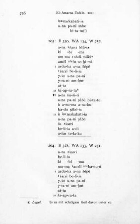203. Abdimilki von Šasḫimi an den König (B 330, WA 134, W 252)