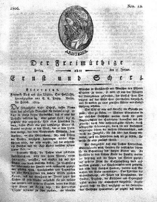 Nro. 12, Freitag, den 17. Januar 1806
