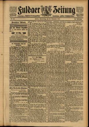 Zweite Ausgabe vom Donnerstag, den 23. November 1905.