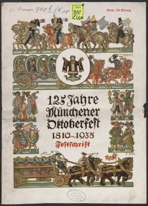 125 Jahre Münchener Oktoberfest, 1810 - 1935 : Festschrift