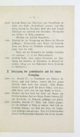 E. Untergang der Hohenstaufen und die letzten Kreuzzüge