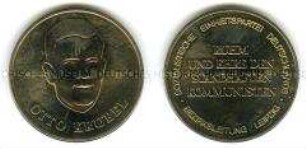 Medaille der Sozialistischen Einheitspartei Deutschlands auf Otto Kröbel