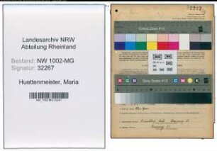 Entnazifizierung Maria Huettenmeister , geb. 11.03.1895 ()